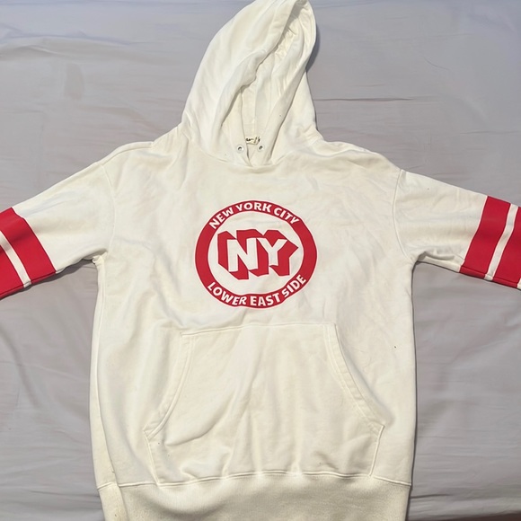 White/red hoodie from garage - Picture 1 of 2